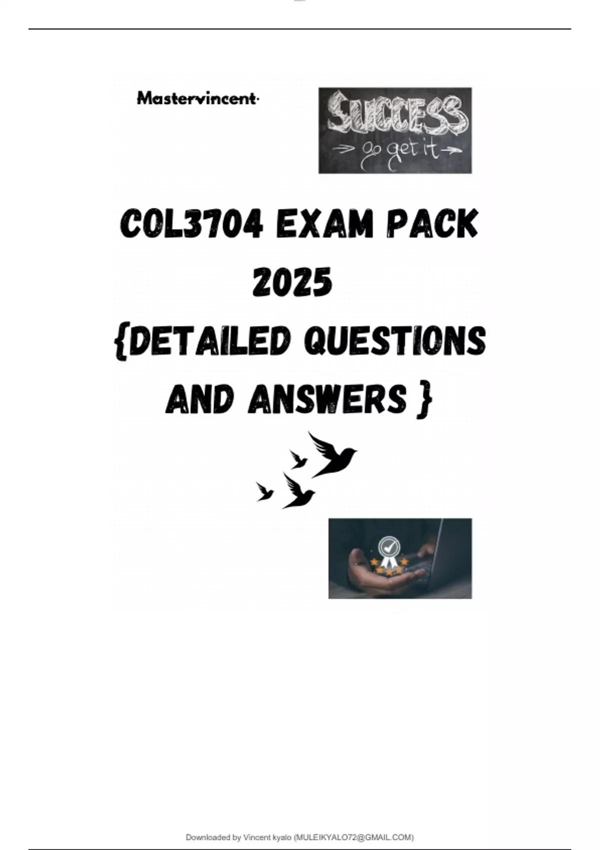 Detailed Questions COL3704 EXAM PACK 2025 {DETAILED QUESTIONS AND ANSWERS } - COL3704 ...