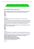 HESI 4 REVIEW - CRITICAL CARE - MCA 3 ANSWERED CORRECTLY WITH RATIONALES&period;