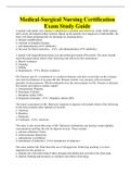 Medical-Surgical Nursing Certification Exam Study Guide