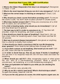 American Red Cross CPR &sol; AED Certification Study Guide