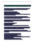ATI Pharmacology 2019 Practice Exam A