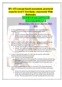 RN ATI concept-based assessment&comma; proctored exam for level 1 Test Bank&period; &lpar;Answered&rpar; With Rationales -2023