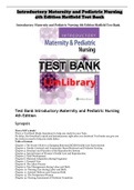  Test Bank Introductory Maternity and Pediatric Nursing 4th Edition Hatfield  All chapters