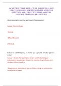 Air METHOD CHECK RIDE ACTUAL QUESTIONS &lpar;A NEW UPDATED VERSION&rpar; 2024-2025 COMPLETE APPROVED QUESTIONS AND CORRECT VERIFIED ANSWERS &vert;ALREADY GRADED A&plus; &lpar;BRAND NEW&excl;&excl;&rpar;