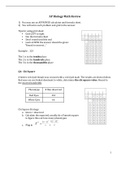 AP Biology Math Review 2023 with ANSWERS and Explanation