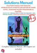 Solutions Manual For Managing Intercollegiate Athletics 2nd Edition By Daniel Covell, Sharianne Walker 9781621590538 ALL Chapters .