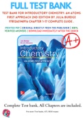 Test Bank For Introductory Chemistry: An Atoms First Approach 2nd Edition By Julia Burdge 9781260148916 Chapter 1-17 Complete Guide .