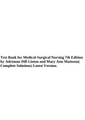 Test Bank for Medical-Surgical Nursing 7th Edition by Adrianne Dill Linton and Mary Ann Matteson| Complete Solutions| Latest Version.