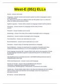 West-E &lpar;051&rpar; ELLs Questions and Answers