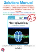 Solutions Manual For Neurophysiology A Conceptual Approach 5th Edition By Roger Carpenter, Benjamin Reddi 9781444135176 ALL Chapters .