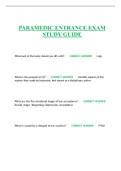 FISDAP Paramedic Final Exam 2023/24 with complete solution Guaranteed Score A+ 