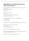 PSB 2000 Exam 1 PSB 2000 questions with correct answers