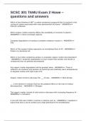 SCSC 301 TAMU Exam 2 Howe &ndash; questions and answers