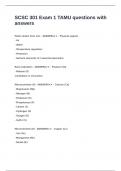 SCSC 301 Exam 1 TAMU questions with answers