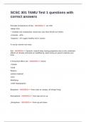 SCSC 301 TAMU Test 1 questions with correct answers