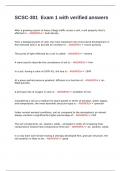 SCSC-301 Exam 1 with verified answers