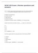 SCSC 301 Exam 1 Review questions and answers