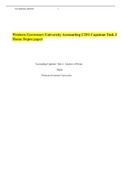 Western Governors University Accounting C251 Capstone Task 2 Home Depot paper