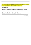 Test Bank for Brunner & Suddarth's Textbook of Medical-Surgical Nursing, 13th Edition (Hinkle, 2013), All Chapters
