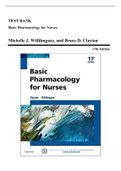 Test Bank - Basic Pharmacology for Nurses, 17th Edition (Clayton, 2017), Chapter 1-49 | All Chapters