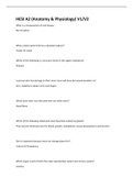 HESI A2 &lpar;Anatomy & Physiology&rpar; V1&sol;V2 Exam Questions 2022-2023 Solution