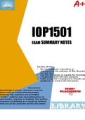 IOP1501 EXAM SUMMARY NOTES