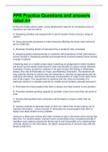 PPR Practice Questions and answers rated A&plus;
