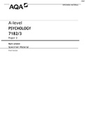 Specimen 1 MS - Paper 3 AQA Psychology A-level