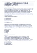 CCM PRACTICE ABI QUESTIONS 2023&sol;2024 LATEST&period;