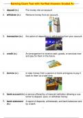 Banking Exam Test with Verified Answers Graded A&plus;