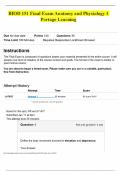 BIOD 151 Anatomy and Physiology 1 Complete Exams Package Deal 