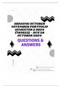 HRM3701 OCTOBER NOVEMBER PORTFOLIO Semester 2 2024 &lpar;785623&rpar; - DUE 28 October 2024