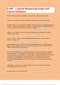 LSAT - Logical Reasoning Exam with correct answers 