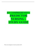 RN COMPREHENSIVE PREDICTOR NURSING – STUDY GUIDE QUESTION AND ANSWERS