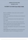 PATIENT ACCESS Exam Study Guide&period;