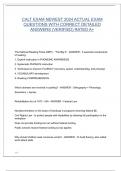 CALT EXAM NEWEST 2024 ACTUAL EXAM QUESTIONS WITH CORRECT DETAILED ANSWERS &lpar;VERIFIED&rpar; RATED A&plus;
