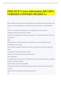 PMK-EE E7 Career Information 2023 100&percnt; VERIFIED ANSWERS GRADED A&plus;
