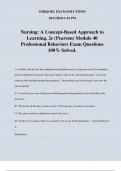 Nursing&colon; A Concept-Based Approach to Learning&comma; 2e &lpar;Pearson&rpar; Module 40 Professional Behaviors Exam Questions 100&percnt; Solved&period;