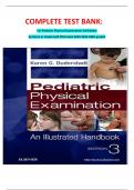      COMPLETE TEST BANK&colon; For Pediatric Physical Examination 3rd Edition by Karen G&period; Duderstadt PhD latest 2023-2024 100&percnt; graded
