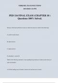 PED 116 FINAL EXAM &lpar;CHAPTER 10 &rpar; Questions 100&percnt; Solved&period;