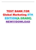TEST BANK FOR Global Marketing 8TH EDITION&lbrace;A GRADE&rcub; NEW&excl;&excl;&excl;&excl;DOWLOAD