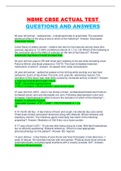 NBME CBSE ACTUAL TEST QUESTIONS AND ANSWERS&lpar;Quiz bank with all the correct answers&rpar;&lpar;usmle step 1&rpar;Medical examination
