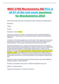WGU C785 Biochemistry OA(This is all 67 of the unit exam questions for Biochemistry) 2023