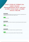 Exam 3&colon; NURS 615&sol; NURS615 &lpar;New 2024&sol; 2025 Update&rpar; Advanced Pharmacotherapeutics  Review with Qs & As&vert; 100&percnt; Correct&vert; Grade A &lpar;Verified Answers&rpar; - Maryville