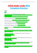 ATLS study cards With Complete Solution