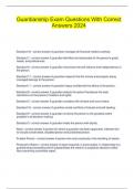 Guardianship Exam Questions With Correct Answers 2024
