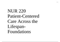 NUR 220 Patient-Centered Care Across the LifespanFoundations