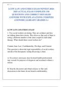 LCSW LAW AND ETHICS EXAM NEWEST 2024-2025 ACTUAL EXAM COMPLETE 150  QUESTIONS AND CORRECT DETAILED  ANSWERS WITH EXPLANATIONS &lpar;VERIFIED  ANSWERS&rpar; &vert;ALREADY GRADED A&plus;
