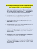 NC Property Insurance Practice Exam Questions and Answers &lpar;100&percnt; Correct Solutions&rpar;