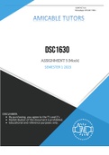 DSC1630 ASSIGNMENT 5 SEMESTER 1 2023